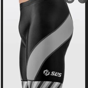 NWT SL3S Men's Black & grey intelligent apparel race short back zipper pockets